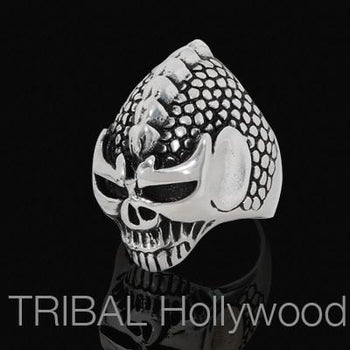 EXTRATERRESTRIAL SKULL Stainless Steel Alien Skull Mens Ring