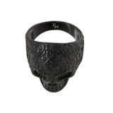 BLACK SUGAR SKULL Ring For Men Black Steel Day of the Dead Skull Ring