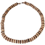 OHANA Brown and Tan Coconut Shell Hawaiian Mens Bead Choker Necklace