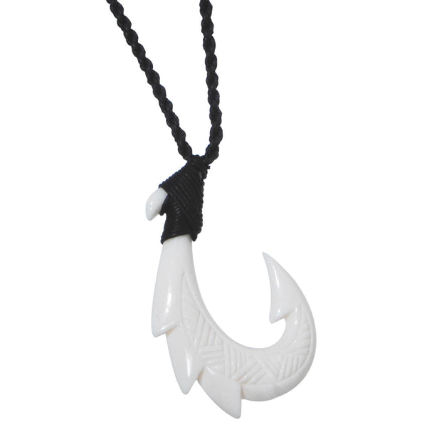 Men's maori FISH Hook Necklace Men's Gold Stainless Steel Maori