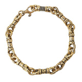 John Varvatos BRASS LINK Hammered Mens Bracelet