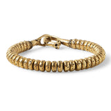 John Varvatos BRASS SIMIT BEAD Bracelet for Men with Skull Clasp