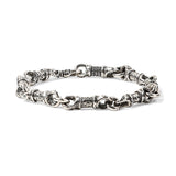 John Varvatos SILVER LINK Hammered Mens Bracelet