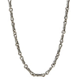 John Varvatos SILVER LINK Hammered Mens Necklace Chain