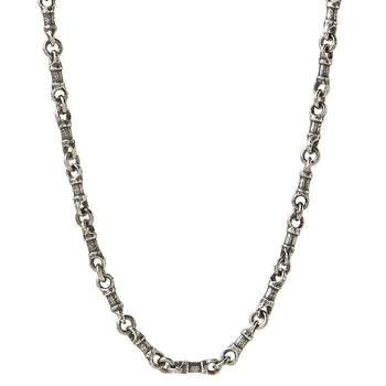 John Varvatos SILVER LINK Hammered Mens Necklace Chain