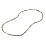 John Varvatos SILVER LINK Hammered Mens Necklace Chain - Full View