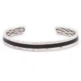 John Varvatos BLACK LEATHER MEDIUM Cuff Bracelet for Men