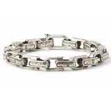 John Varvatos LARGE CLASSIC LINK Distressed Silver Bracelet for Men