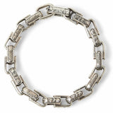 John Varvatos LARGE CLASSIC LINK Distressed Silver Bracelet for Men