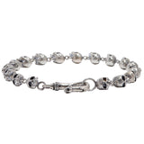 John Varvatos SKULLS BRACELET for Men in Sterling Silver