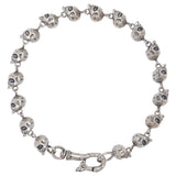 John Varvatos SKULLS BRACELET for Men in Sterling Silver - Top View