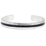 John Varvatos BLACK IGUANA SKIN THIN Cuff Bracelet for Men