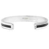 John Varvatos BLACK IGUANA SKIN THIN Cuff Bracelet for Men