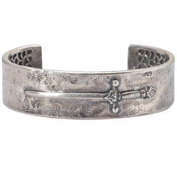 John Varvatos Medieval Silver Sword Cuff Bracelet