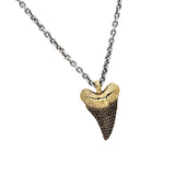 John Varvatos BLACK DIAMOND BRASS SHARK TOOTH Pendant Necklace for Men
