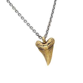 John Varvatos BRASS SHARK TOOTH Pendant Necklace for Men