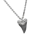 John Varvatos BLACK DIAMOND SHARK TOOTH Mens Pendant Necklace in Sterling Silver