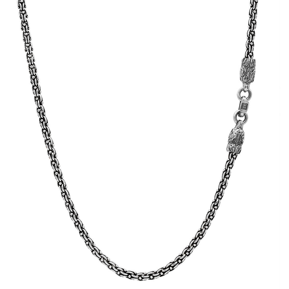 John Varvatos WOLF CHAIN Modern Link Necklace for Men in Sterling Silver