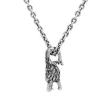 John Varvatos WOLF Mens Pendant Necklace in Sterling Silver - Side View