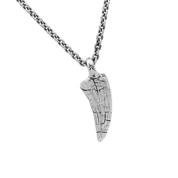 John Varvatos T-REX TOOTH Mens Pendant Necklace in Sterling Silver