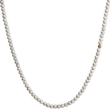 John Varvatos RUGGED STERLING SILVER BEAD CHAIN Mens Necklace with Wire Bead