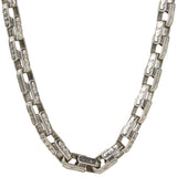 John Varvatos TWIN KEYS Men's Chain Necklace in Silver and Brass