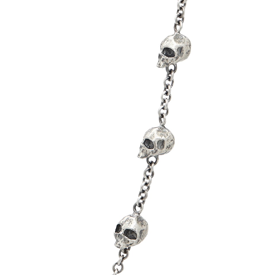 MANIAC SKULL CHAIN Necklace for Men in Sterling Silver by King Baby