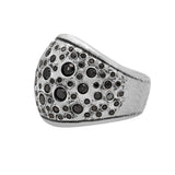 John Varvatos STARDUST SIGNET RING for Men in Black Diamond and Silver