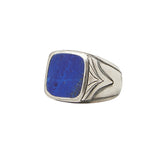 John Varvatos BLUE LAPIS RING Sterling Silver Classic Mens Ring