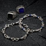 John Varvatos BLUE LAPIS RING Sterling Silver Classic Mens Ring