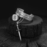 John Varvatos LONGSWORD RING Hammered Silver Mens Ring