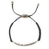 John Varvatos SILVER FEATHER Adjustable Bracelet for Men - Top View