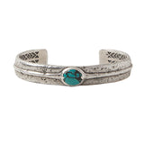 John Varvatos TURQUOISE STONE CUFF Sterling Silver Mens Bracelet