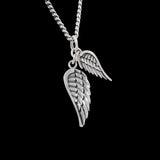 DOUBLE WINGS Sterling Silver Pendant Necklace by King Baby