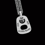 King Baby POP TOP Sterling Silver Beer Tab Pendant Chain for Men