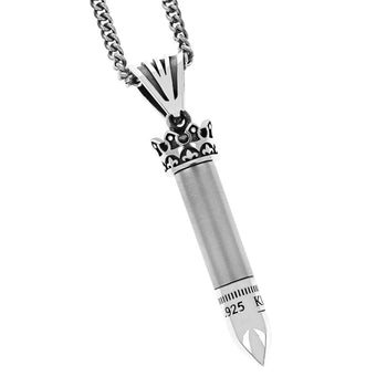 King Baby Classic SILVER BULLET Mens Necklace in Sterling Silver