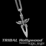 TALON DAGGER Silver Blade Pendant Chain Necklace by King Baby Studio