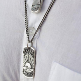 AMERICAN EAGLE DOGTAG King Baby Silver Chain Pendant for Men