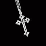 King Baby POINTED CROSS Silver Pendant Necklace for Men