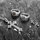 King Baby POINTED CROSS Silver Pendant Necklace for Men
