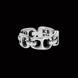 King Baby POP TOP INFINITY BAND Sterling Silver Beer Tab Ring for Men