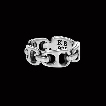 King Baby POP TOP INFINITY BAND Sterling Silver Beer Tab Ring for Men