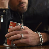 King Baby POP TOP INFINITY BAND Sterling Silver Beer Tab Ring for Men