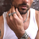 King Baby POP TOP INFINITY BAND Sterling Silver Beer Tab Ring for Men
