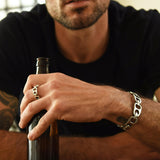 King Baby POP TOP INFINITY BAND Sterling Silver Beer Tab Ring for Men