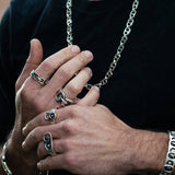 King Baby POP TOP INFINITY BAND Sterling Silver Beer Tab Ring for Men