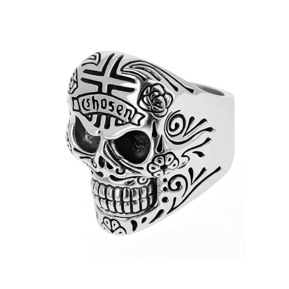 King Baby Classic CHOSEN SKULL SMALL Mens Ring in Sterling Silver