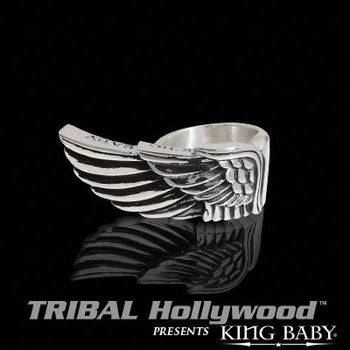 WING Mens Ring in Sterling Silver by King Baby