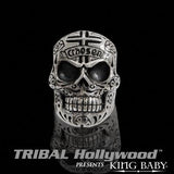 CHOSEN DAY OF THE DEAD SKULL Sterling Silver Mens Ring by King Baby