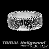THE LIBERTY RING Sterling Silver Mens Band Ring by King Baby